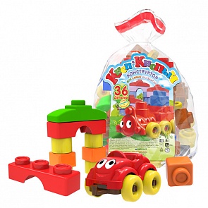 Конструктор из серии Кноп-Кнопыч, 36 деталей (Биплант, 11110)